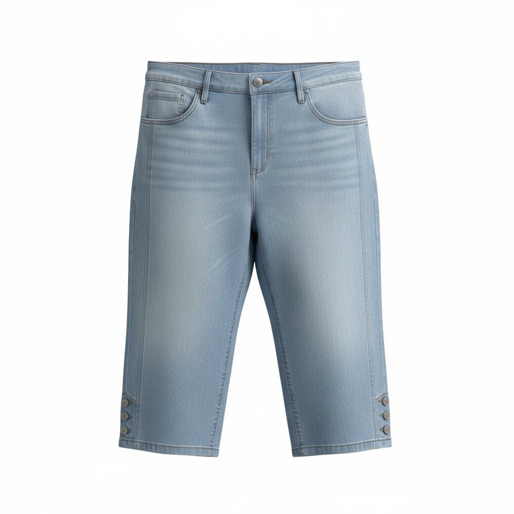 Gloria Vanderbilt Denim Shorts – Size 16 Regular – Light Wash